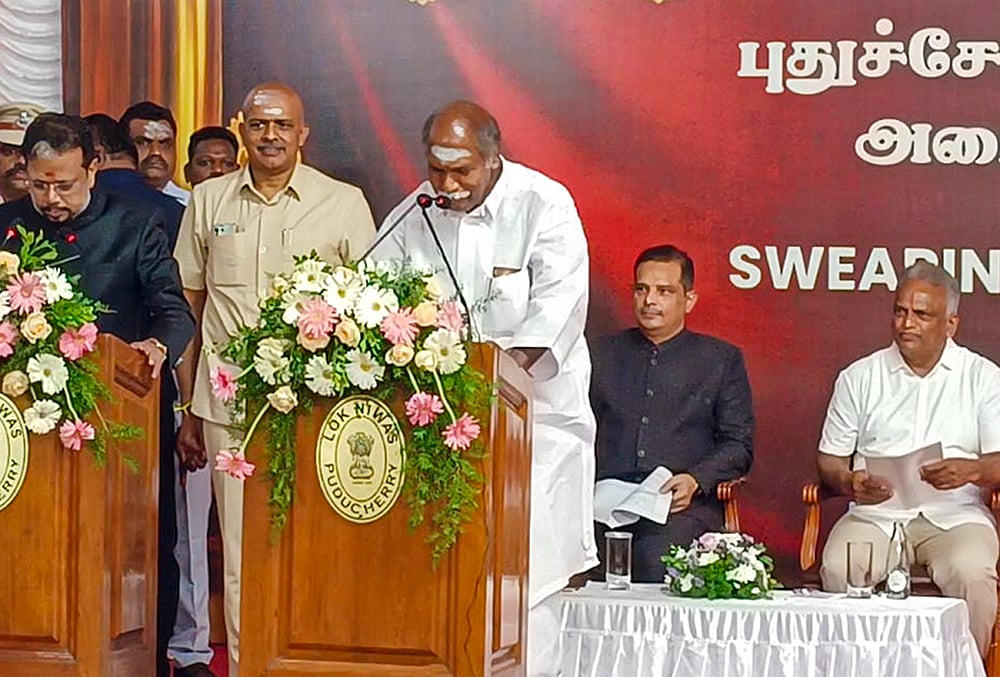 N Rangaswamys swearing-in ceremony