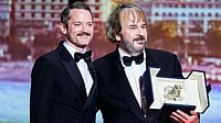 Cannes 2026 | Peter Jackson Receives Honorary Palme d’Or From Elijah Wood X : Peter Jackson receives Palme d'Or from Elijah Wood at Cannes 2026