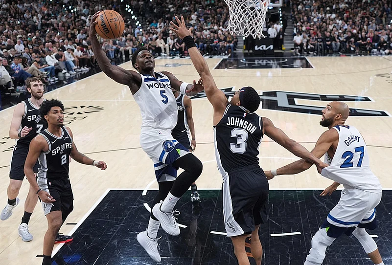 Timberwolves vs Spurs NBA Basketball-Anthony Edwards