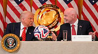 FIFA World Cup 2026: United States Waives Visa Bonds For Foreign Ticket Holders | Photo: AP/Mark Schiefelbein : President Donald Trump and FIFA President Gianni Infantino talk during a FIFA task force meeting in the East Room of the White House, May 6, 2025, in Washington.