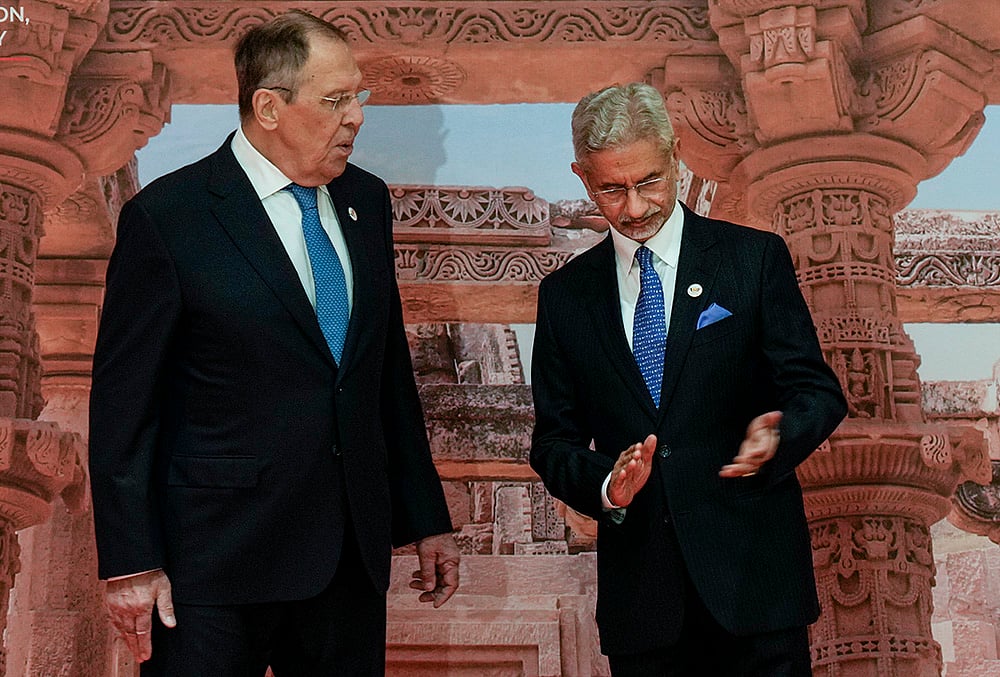 S Jaishankar with Sergey Lavrov BRICS FMM in Delhi