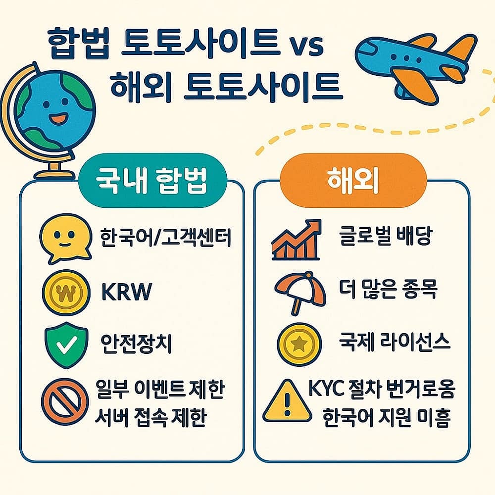 합법 토토사이트 vs 해외 토토사이트
