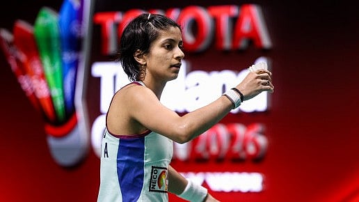 Malvika Bansod in action at the Thailand Open 2026 - BWF