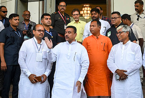 West Bengal Chief Minister Suvendu Adhikari during the second day of the swearing-in ceremony of the newly-elected MLAs in the state Legislative Assembly, in Kolkata.