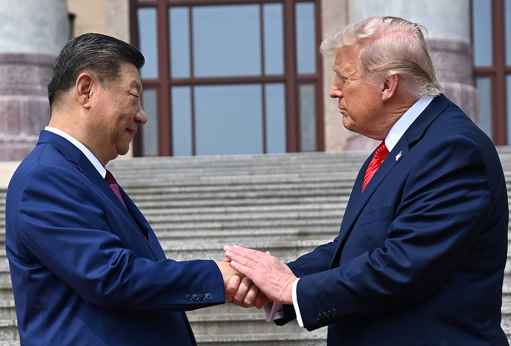 Xi Jinping with Donald Trump