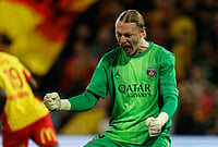 RC Lens 0-2 PSG, Ligue 1: Les Parisiens Clinch Fifth Straight French League Title | Photo: AP/Jean-Francois Badias : PSG's goalkeeper Matvey Safonov reacts after making a save during the French League One soccer match between Lens and Paris Saint Germain, in Lens, northern France.