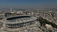 AP Photo/Fernando Llano, File : Azteca Stadium sits in Mexico City, 100 days before the opening ceremony of the 2026 FIFA soccer World Cup, Tuesday, March 3, 2026
