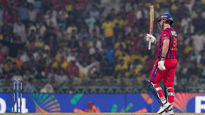 Lucknow: Lucknow Super Giants Mitchell Marsh celebrates his half century 