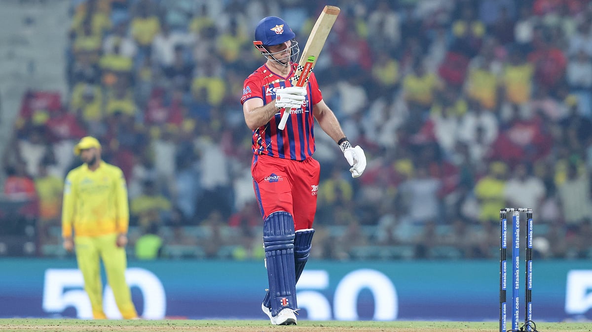 IPL/X : Mitchell Marsh in action against Chennai Super Kings during IPL 2026 clash. 