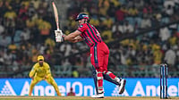 PTI : Mitchell Marsh plays a shot during the Indian Premier League match between Lucknow Super Giants and Chennai Super Kings, in Lucknow.