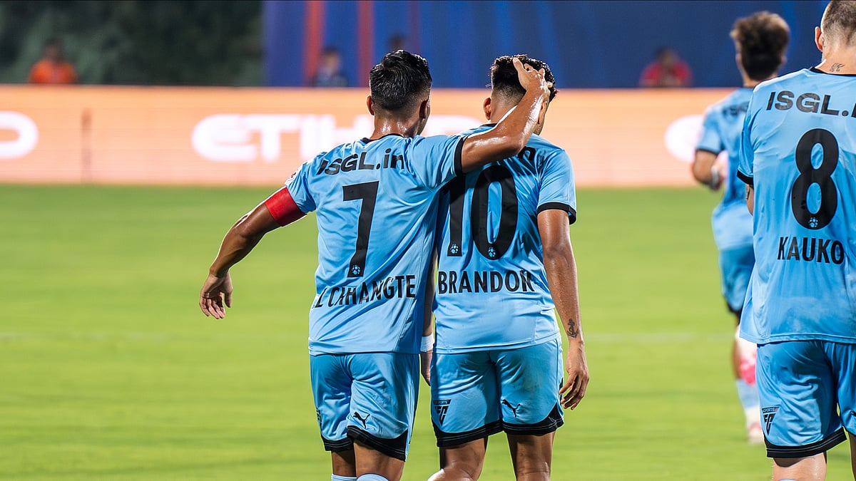 Mumbai City FC footballers in action during ISL 2025-26. - MumbaiCityFC/X