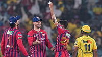 PTI : Akash Singh, right, celebrates with teammates after dismissing Ruturaj Gaikwad during the Indian Premier League match between Lucknow Super Giants and Chennai Super Kings in Lucknow, Uttar Pradesh.