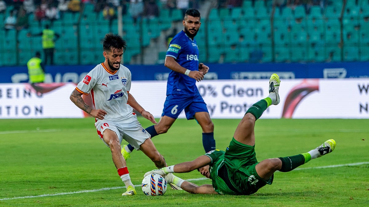 Bengaluru FC's Brian Sanchez in action against Chennaiyin FC during their Indian Super League match on May 16, 2026. - | Photo: AIFF