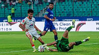 Chennaiyin 1-2 Bengaluru, ISL 2025-26: Blues Sign Off With Victory To Go Top Provisionally | Photo: AIFF : Bengaluru FC's Brian Sanchez in action against Chennaiyin FC during their Indian Super League match on May 16, 2026.