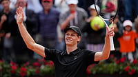 Jannik Sinner Vs Daniil Medvedev, Italian Open 2026: Exhausted World No. 1 Battles Through To Reach Final | Photo: AP/Alessandra Tarantino : Italy's Jannik Sinner celebrates after winning against Daniil Medvedev of Russia during their semifinal match at the Italian Open tennis tournament in Rome, Saturday, May 16, 2026.
