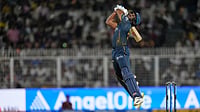 AP Photo : Gujarat Titans' Sai Sudharsan plays a shot during the Indian Premier League cricket match between Gujarat Titans and Kolkata Knight Riders, in Kolkata.