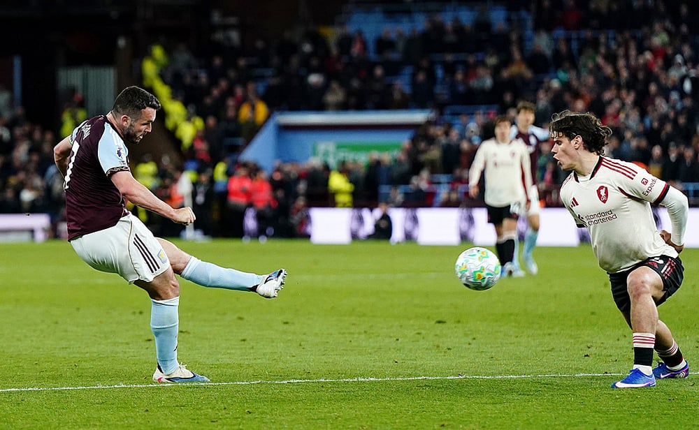 Aston Villa vs Liverpool Premier League soccer- John McGinn