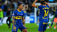 La Liga 2025-26 Matchday 37 Preview: Key Matchups, Players To Watch, Injury List – All You Need To Know | Photo: AP/MIGUEL OSES : Alaves' Carlos Protesoni, left, and Alaves' Nahuel Tenaglia celebrate after the Spanish La Liga soccer match between Alaves and Barcelona in Vitoria-Gasteiz, Spain, Wednesday, May 13, 2026.