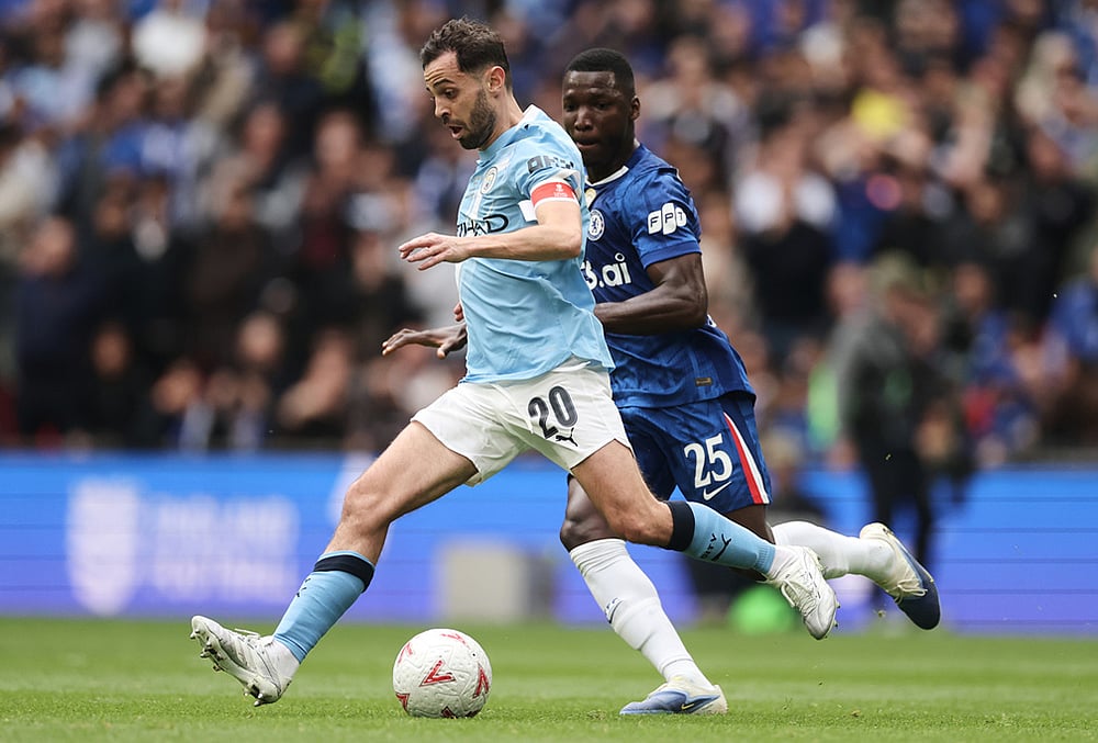 Chelsea and Manchester City English FA Cup final-Bernardo Silva