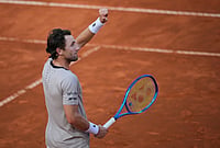 | Photo: AP/Andrew Medichini : Casper Ruud of Norway celebrates after winning against Luciano Darderi during their semifinal match at the Italian Open tennis tournament in Rome.