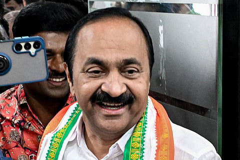 Kerala Chief Minister-designate VD Satheesan on the eve of swearing-in ceremony, in Thiruvananthapuram, Kerala.