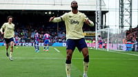 | Photo: AP/Steven Paston : Everton's Beto celebrates scoring during the English Premier League soccer match between Crystal Palace and Everton in London, Sunday May 10, 2026. 
