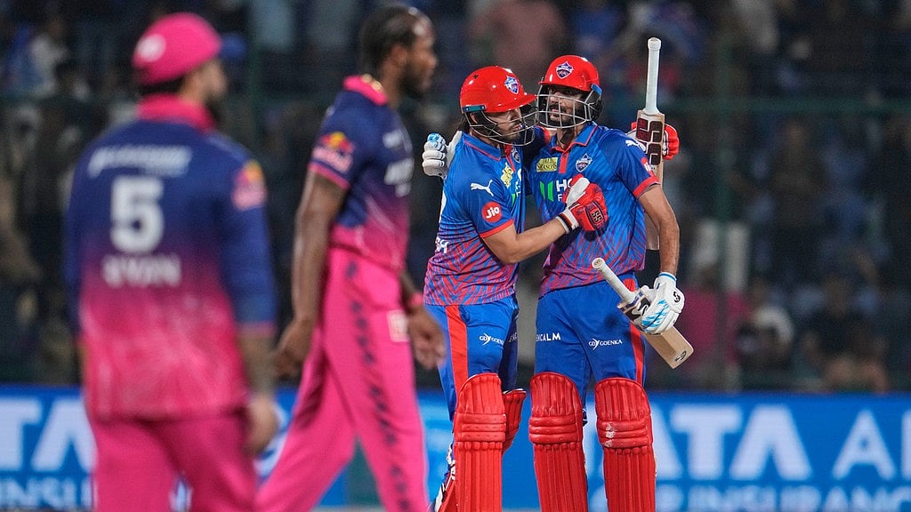 AP Photo/Manish Swarup : Delhi Capitals thrashed Rajasthan Royals by 5 wickets to keep their playoffs qualification hopes alive on Sunday, May 17.