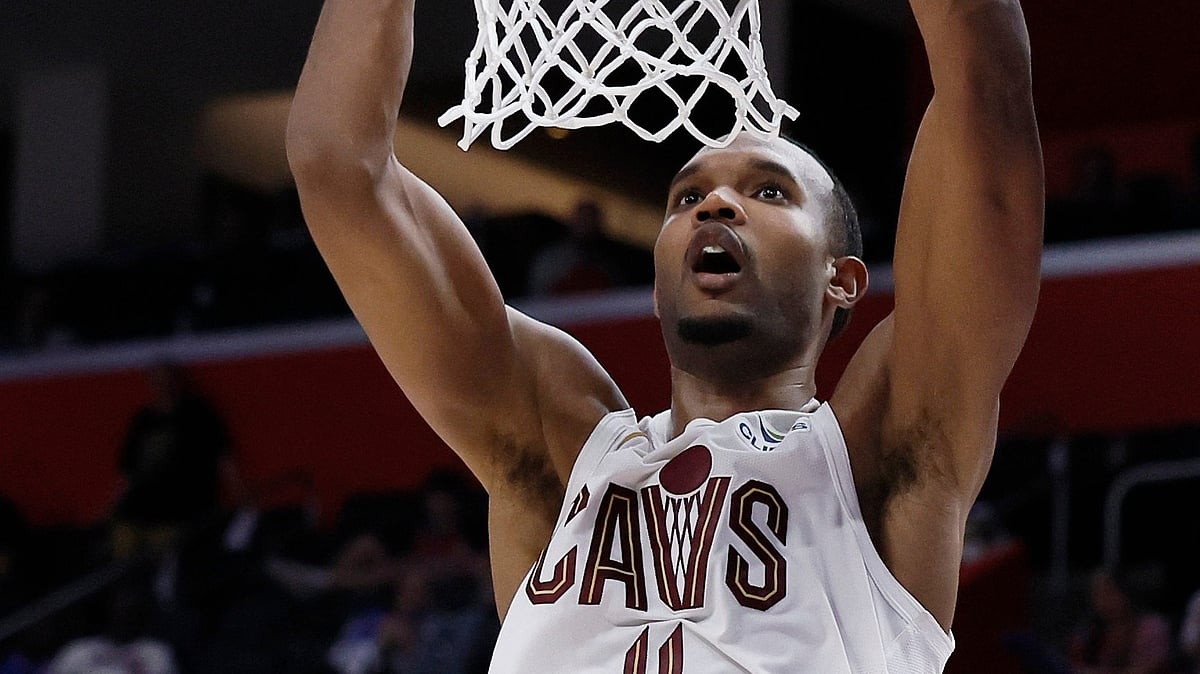 Cleveland Cavaliers center Evan Mobley dunks against the Detroit Pistons during the second half of Game 7 in a second-round NBA basketball playoffs series. - AP Photo