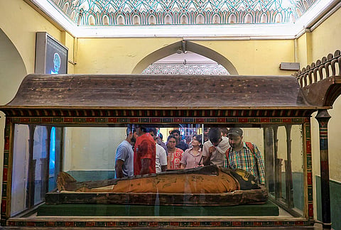People visit the Albert Hall Museum on the occasion of World Museum Day, in Jaipur, Rajasthan.