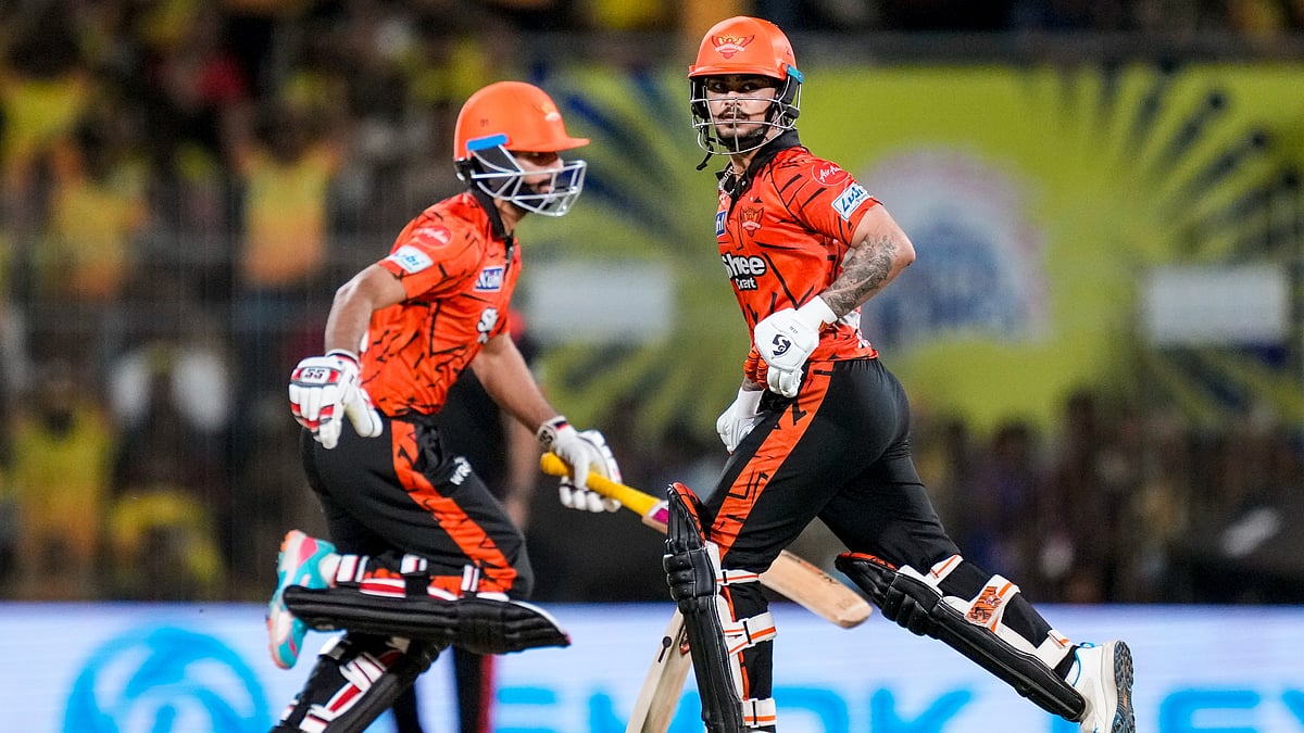 PTI : Ishan Kishan, right, and Salil Arora run between the wickets during the Indian Premier League match between Chennai Super Kings and SunRisers Hyderabad in Chennai.