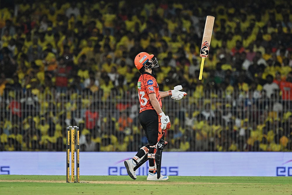 Sunrisers Hyderabads Ishan Kishan reacts after scoring fifty runs