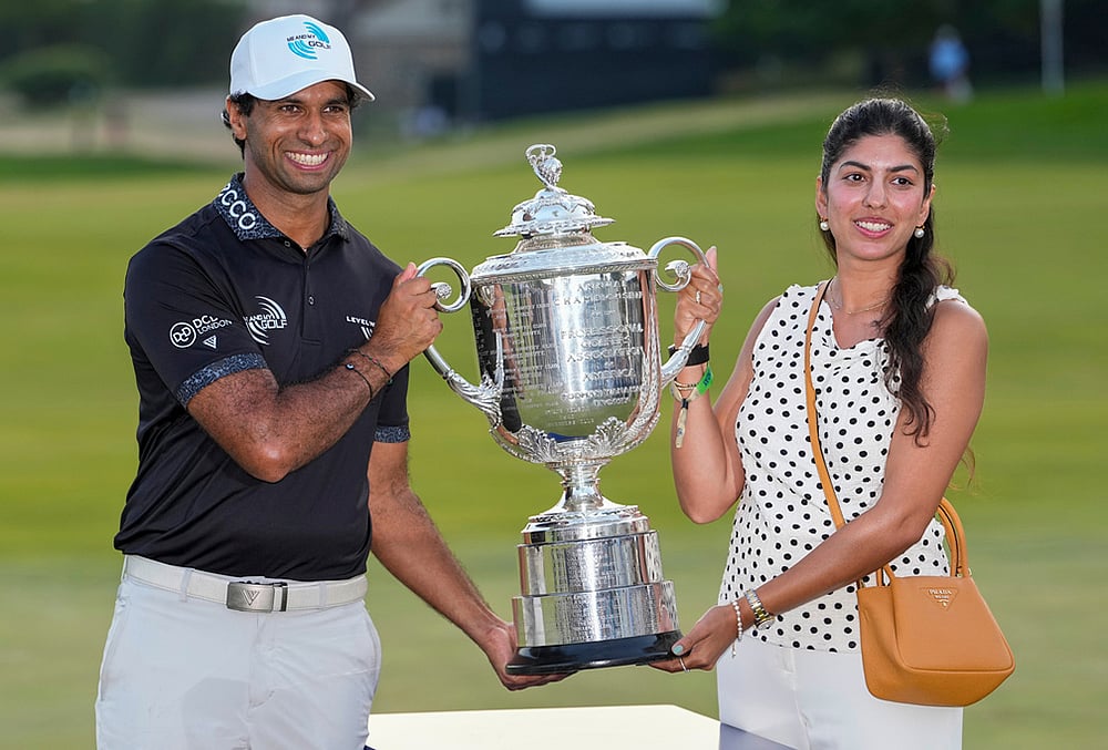 pga-championship-aronimink-golf-club-2026-photo-Aaron Rai and Gaurika Bishnoi