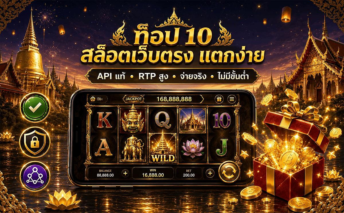 ท็อป 10 สล็อตเว็บตรง แตกง่าย API แท้ RTP สูง จ่ายจริง ไม่มีขั้นต่ำ