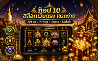 ท็อป 10 สล็อตเว็บตรง แตกง่าย API แท้ RTP สูง จ่ายจริง ไม่มีขั้นต่ำ ท็อป 10 สล็อตเว็บตรง แตกง่าย API แท้ RTP สูง จ่ายจริง ไม่มีขั้นต่ำ