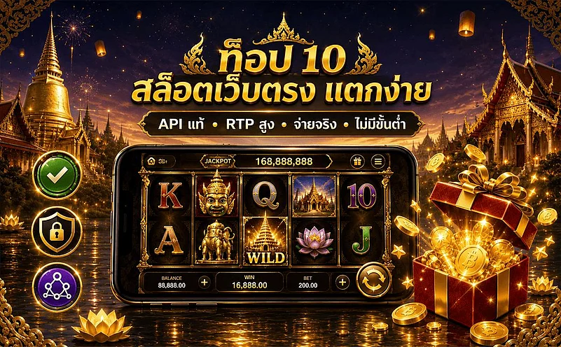 Thai online slot game promotion banner on smartphone