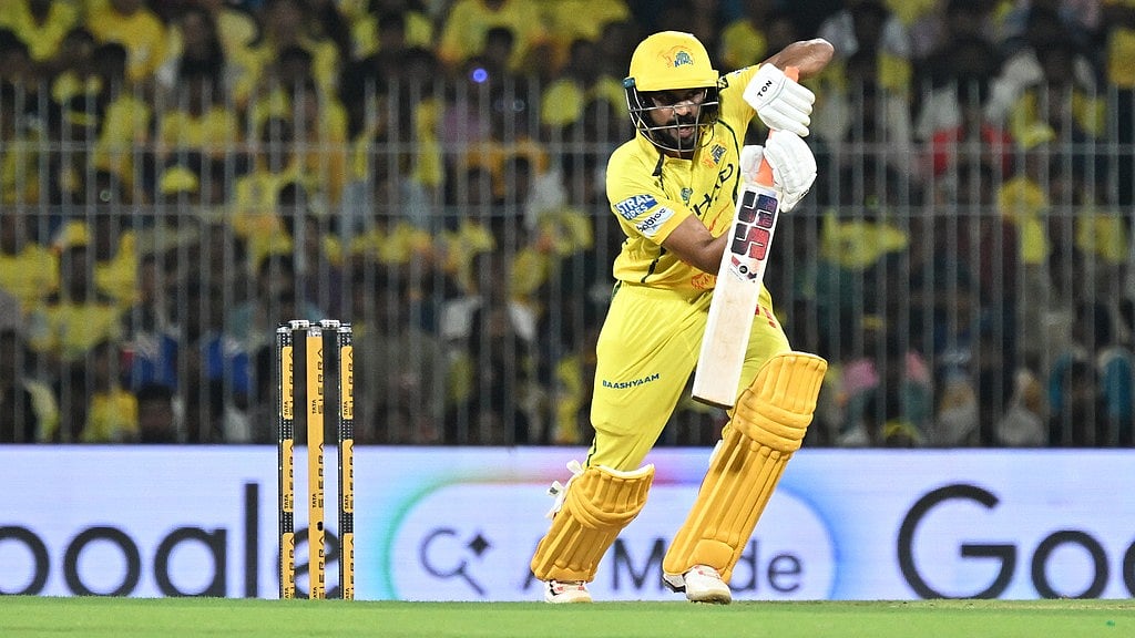 Ruturaj Gaikwad plays a shot during the Indian Premier League match between Chennai Super Kings and Sunrisers Hyderabad in Chennai. - Photo: AP