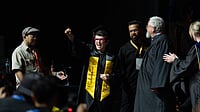 Billie Jean King Graduates At 82: Would Tennis Great Go For A Master's Degree? AP Photo/Jae C. Hong : Tennis legend Billie Jean King raises her fist after being called to receive her diploma during California State University, Los Angeles, commencement in Los Angeles, Monday, May 18, 2026.
