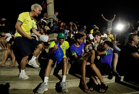 Fans celebrate Neymar's inclusion in Brazil's squad for the 2026 FIFA World Cup, in Rio de Janeiro.