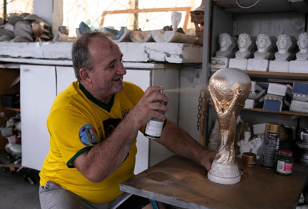 Handcrafted World Cup trophy replica
