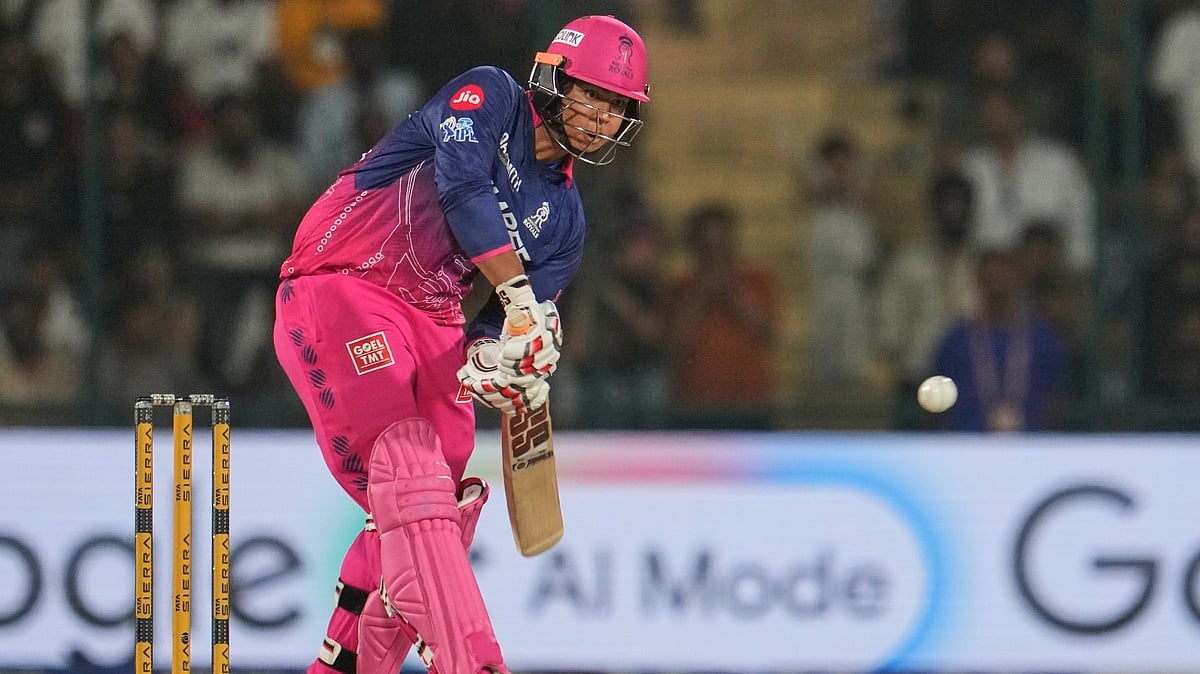 Rajasthan Royals' Vaibhav Sooryavanshi plays a shot during the Indian Premier League cricket match between Delhi Capitals and Rajasthan Royals in New Delhi, India, Sunday, May 17, 2026. - | Photo: AP/Manish Swarup