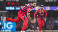 RR Vs LSG, IPL 2026: Is Mohammed Shami Playing Today In Jaipur? | Photo: PTI/Kamal Kishore : Mohammed Shami bowls a delivery during the Indian Premier League match between Lucknow Super Giants and Kolkata Knight Riders in Lucknow.
