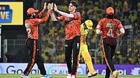 IPL 2026 Points Table: RCB Qualify, SRH And GT Through; Fourth Spot Still Wide Open | Photo: AP : Sunrisers Hyderabad's Pat Cummins celebrates the wicket of Chennai Super Kings' Kartik Sharma with teammates during the Indian Premier League cricket match between Chennai Super Kings' and Sunrisers Hyderabad in Chennai, India.