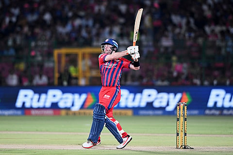 Lucknow Super Giants' Josh Inglis bats during the Indian Premier League cricket match between Lucknow Super Giants and Rajasthan Royals in Jaipur, India.