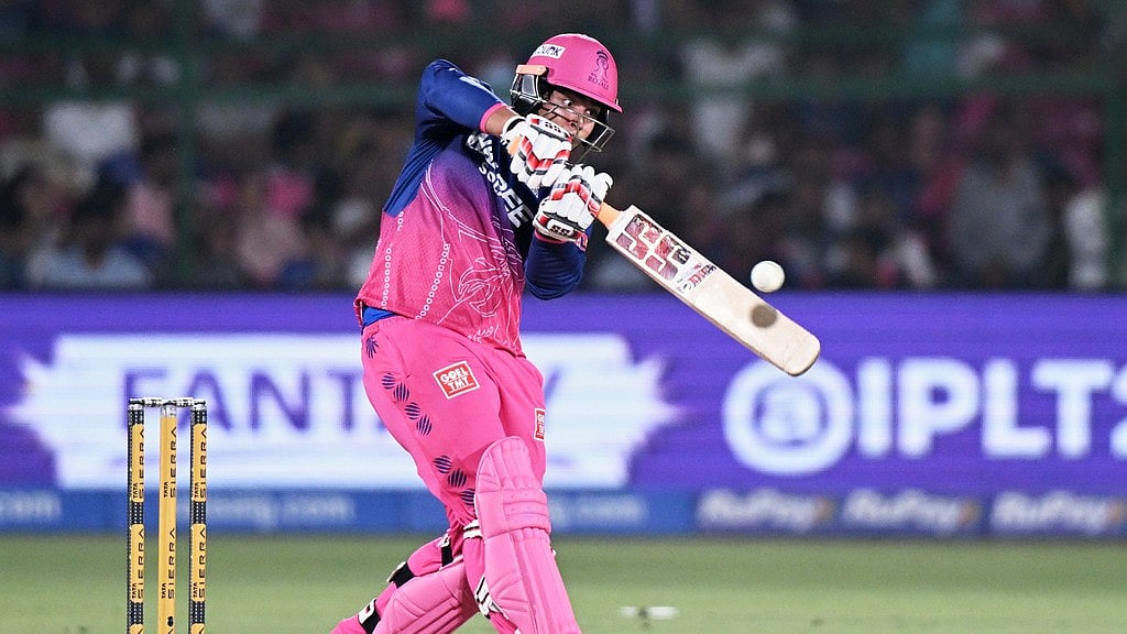 Vaibhav Sooryavanshi plays a shot during the Indian Premier League match between Lucknow Super Giants and Rajasthan Royals in Jaipur. - Photo: AP