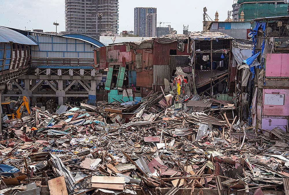 Demolition drive near Bandra East railway station