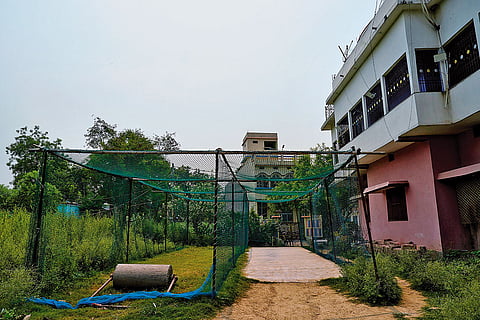 The pitch next to his home where he practised