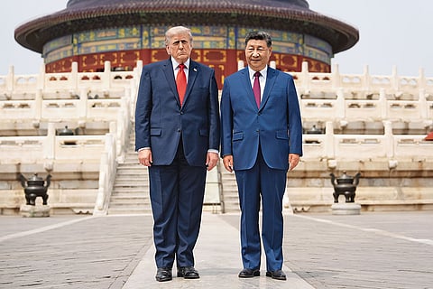 Heads Meet: Trump made a state visit to China from May 13-15 where he discussed a range of issues with Xi Jinping