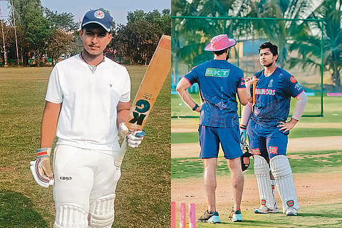 Over the Years: (L-R) A young Sooryavanshi; with a Rajasthan Royals coaching staff