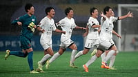 Naegohyang 2-1 Suwon, AFC Women’s Champions League: Rain‑Soaked Crowd Cheers As North Koreans Rally To Reach Final | Photo: AP/Lee Jin-man : North Korea's Naegohyang Women's FC players celebrate after defeating South Korea's Suwon FC in their AFC Women's Champions League semifinal match in Suwon, South Korea, Wednesday, May 20, 2026.