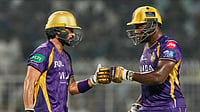 KKR Vs MI Highlights, IPL 2026: | Bowlers, Pandey-Powell Partnership Seal Crucial Two Points For Knight Riders AP Photo : Kolkata Knight Riders' Manish Pandey, and Rovman Powell toss during the Indian Premier League cricket match between Kolkata Knight Riders and Mumbai Indians, in Kolkata.